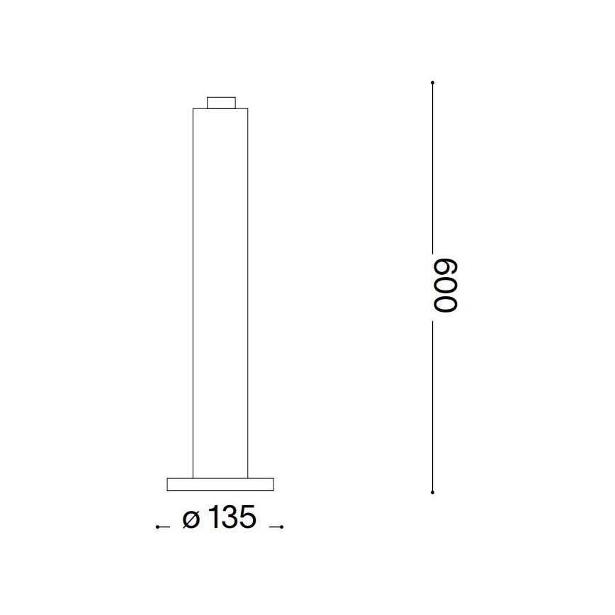 Ideal Lux - Udendørslampe CLIO 1xE27/42W/230V 60 cm IP44 sort