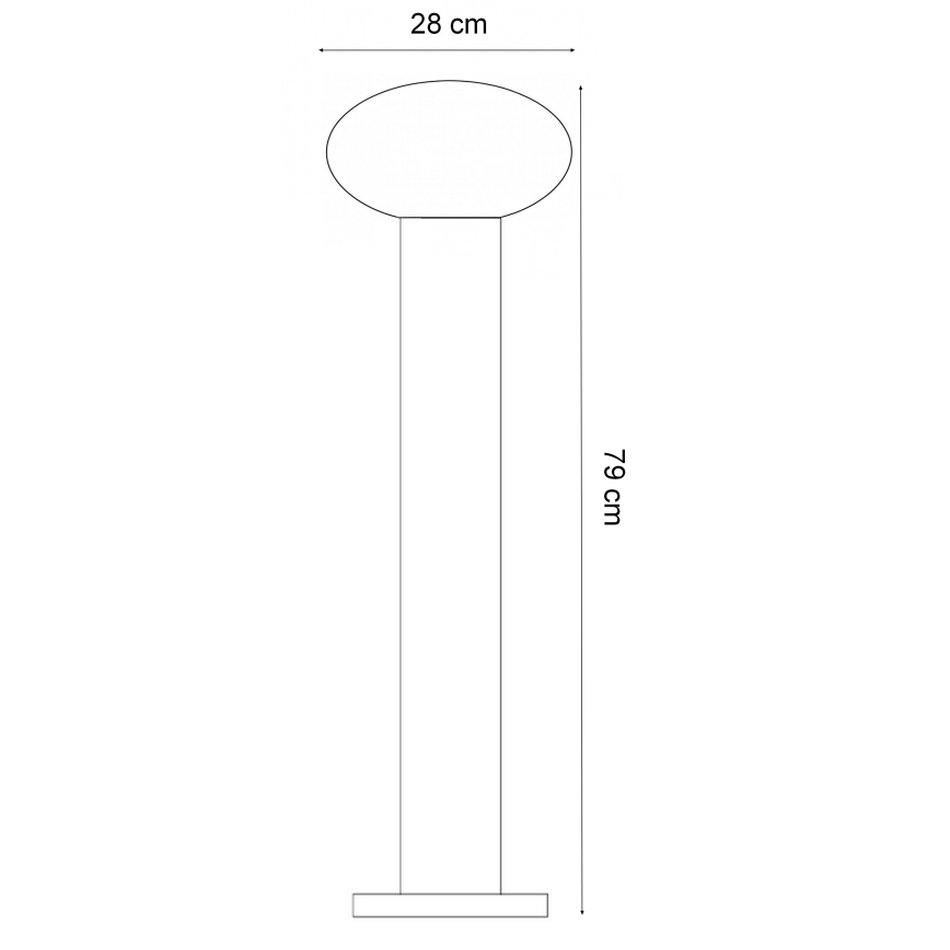 Ideal Lux - Udendørslampe CLIO 1xE27/42W/230V 60 cm IP44 sort
