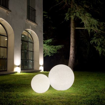 Ideal Lux - Udendørslampe DORIS 1xE27/60W/230V Ø 48 cm IP44 grå