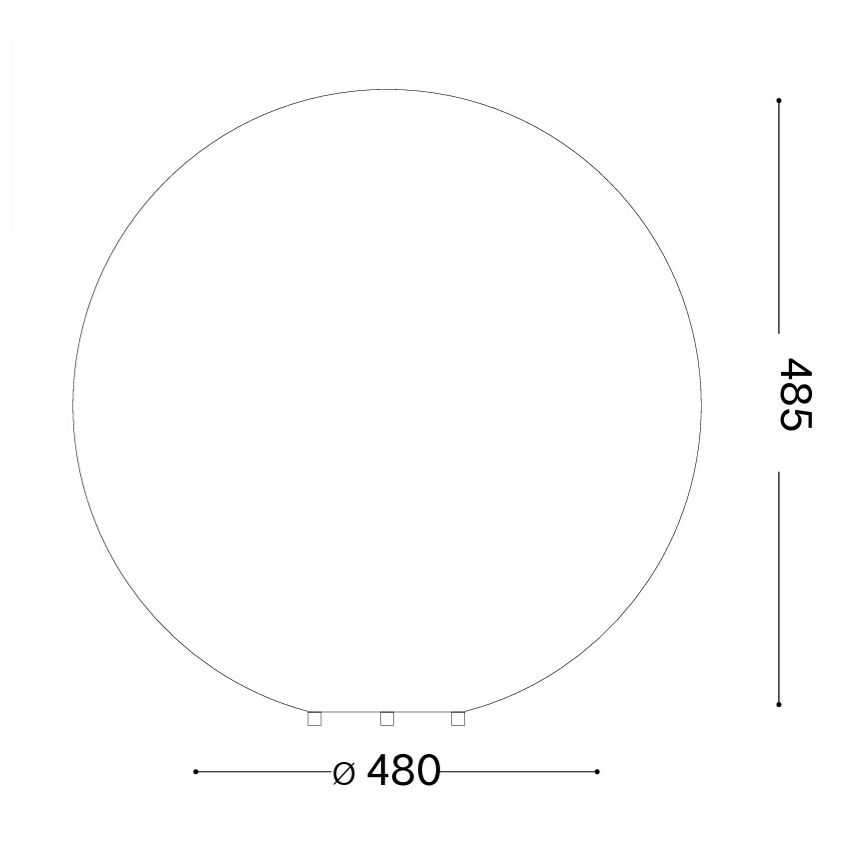 Ideal Lux - Udendørslampe DORIS 1xE27/60W/230V Ø 48 cm IP44 grå
