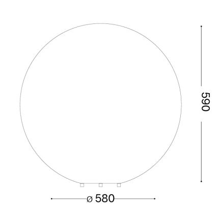 Ideal Lux - Udendørslampe DORIS 1xE27/60W/230V Ø 58 cm IP44 grå