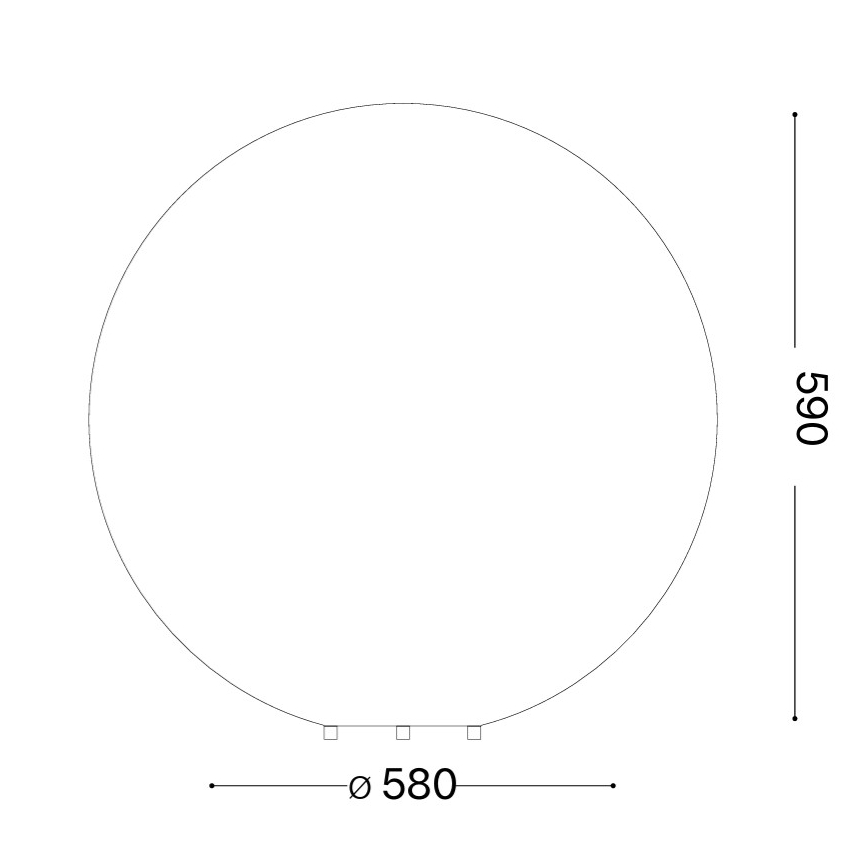 Ideal Lux - Udendørslampe DORIS 1xE27/60W/230V Ø 58 cm IP44 grå