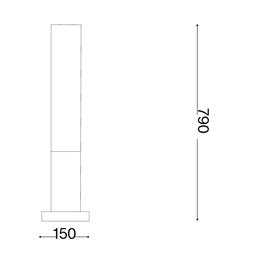 Ideal Lux - Udendørslampe EDO OUTDOOR 1xGX53/15W/230V 79 cm IP65 brun