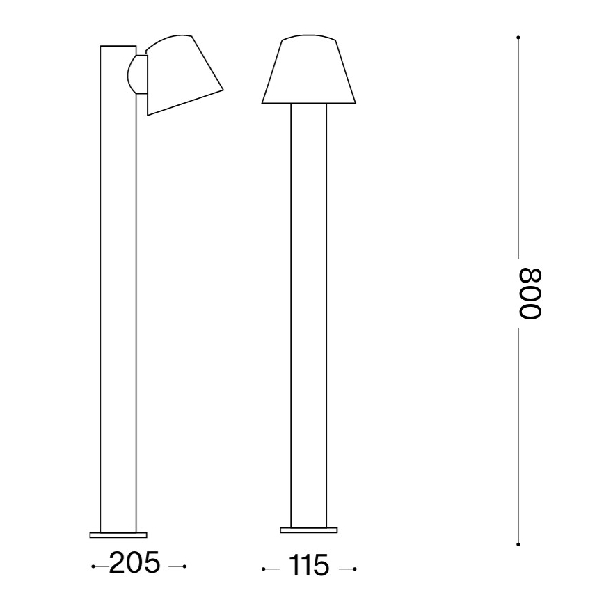 Ideal Lux - Udendørslampe GAS 1xGU10/35W/230V 80 cm IP43 brun