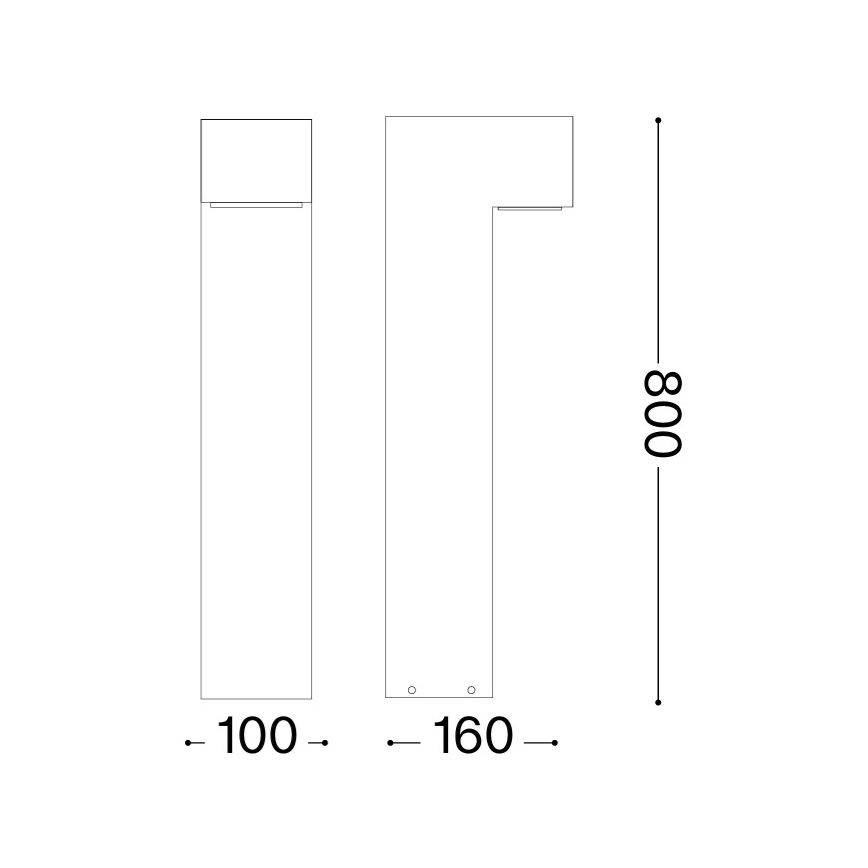 Ideal Lux - Udendørslampe SIRIO 2xGX53/9W/230V 80 cm IP65 brun