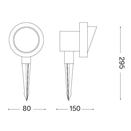 Ideal Lux - Udendørslampe TERRA 1xGU10/28W/230V IP65 brun