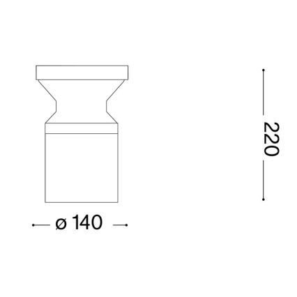 Ideal Lux - Udendørslampe TORRE 1xE27/15W/230V 22 cm IP65 sort