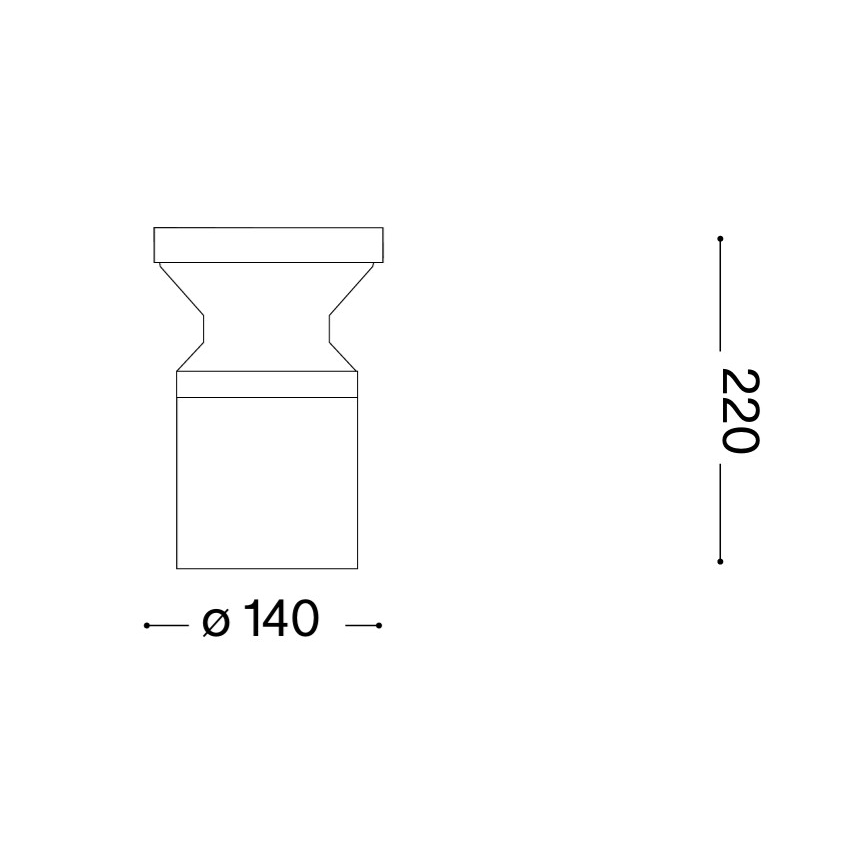 Ideal Lux - Udendørslampe TORRE 1xE27/15W/230V 22 cm IP65 sort