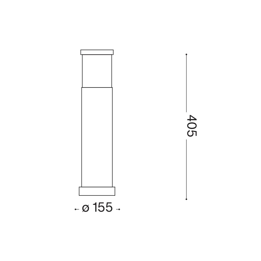 Ideal Lux - Udendørslampe TRONCO 1xE27/42W/230V 40 cm IP65 sort
