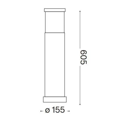 Ideal Lux - Udendørslampe TRONCO 1xE27/42W/230V 60,5 cm IP65 brun