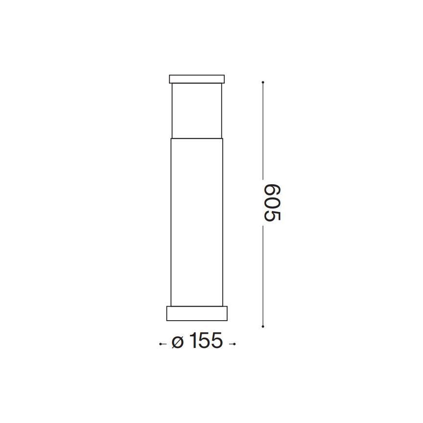 Ideal Lux - Udendørslampe TRONCO 1xE27/42W/230V 60,5 cm IP65 brun