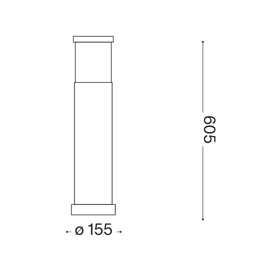 Ideal Lux - Udendørslampe TRONCO 1xE27/42W/230V 60 cm IP65 brun