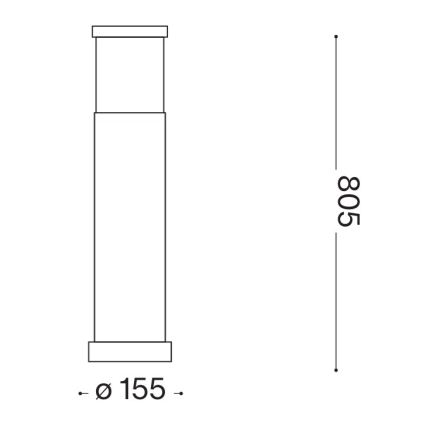 Ideal Lux - Udendørslampe TRONCO 1xE27/42W/230V 80 cm IP65 brun