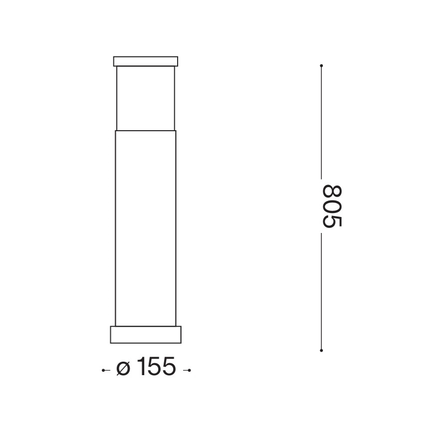 Ideal Lux - Udendørslampe TRONCO 1xE27/42W/230V 80 cm IP65 brun