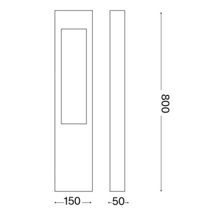 Ideal Lux - Udendørslampe VEGA 1xG9/15W/230V 80 cm IP44 brun