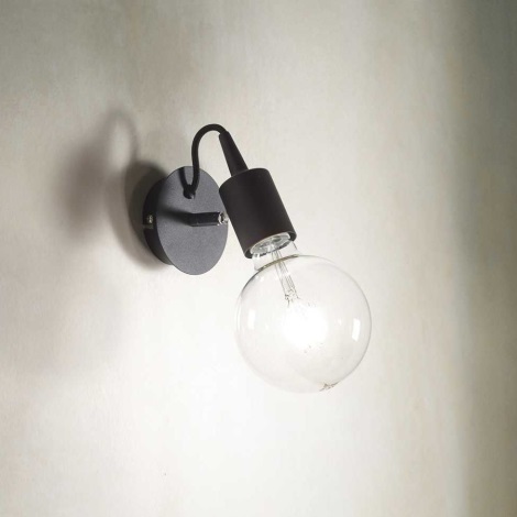 Ideal Lux - Væglampe 1xE27/60W/230V antik sort