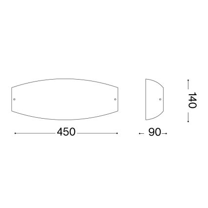 Ideal Lux - Væglampe ALI 2xE27/60W/230V hvid