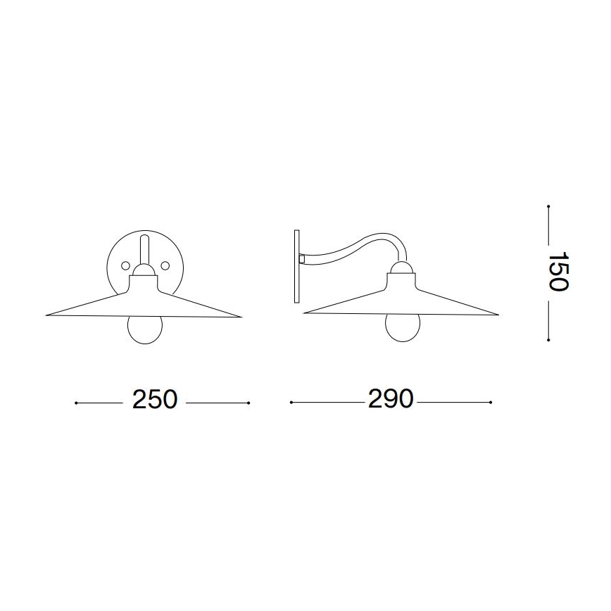 Ideal Lux - Væglampe CANTINA 1xE14/40W/230V kobber