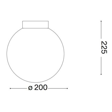Ideal Lux - Væglampe CARTA 1xE27/25W/230V diameter 20 cm hvid