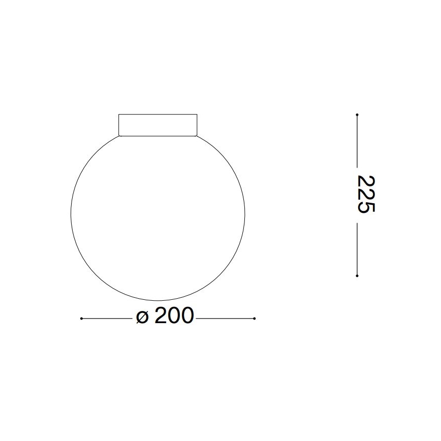 Ideal Lux - Væglampe CARTA 1xE27/25W/230V diameter 20 cm hvid