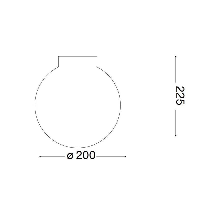Ideal Lux - Væglampe CARTA 1xE27/25W/230V diameter 20 cm hvid