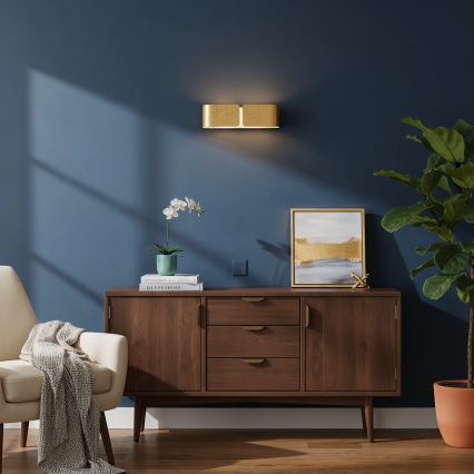 Ideal Lux - Væglampe CLIP 2xE27/60W/230V guldfarvet