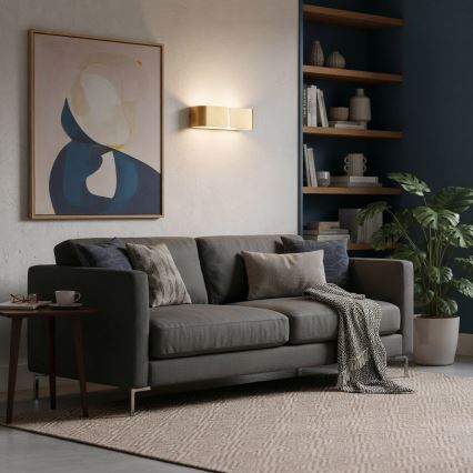 Ideal Lux - Væglampe CLIP 2xE27/60W/230V guldfarvet