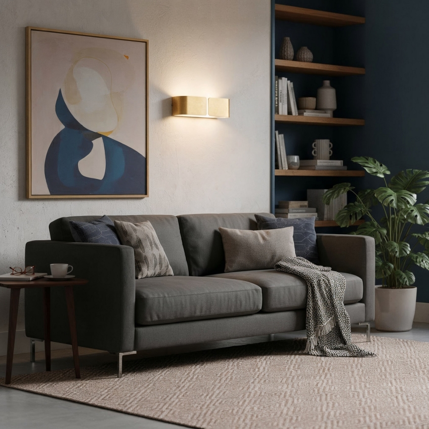 Ideal Lux - Væglampe CLIP 2xE27/60W/230V guldfarvet