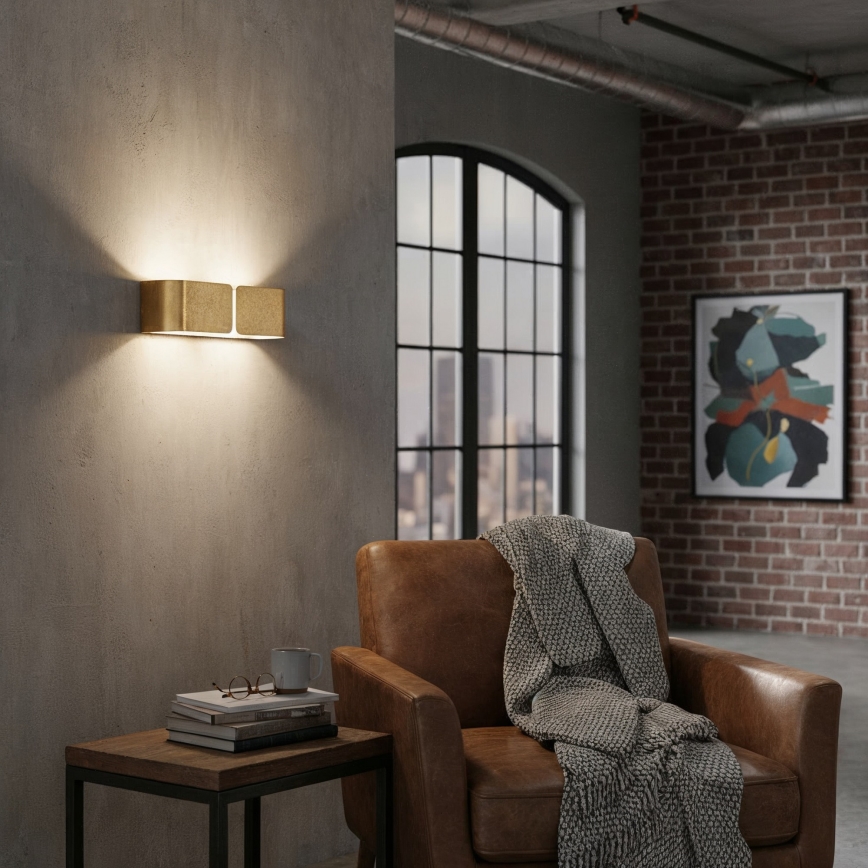 Ideal Lux - Væglampe CLIP 2xE27/60W/230V guldfarvet