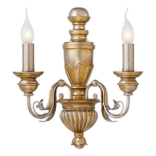 Ideal Lux - Væglampe FIRENZE 2xE14/40W/230V guldfarvet