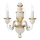 Ideal Lux - Væglampe FIRENZE 2xE14/40W/230V hvid/guldfarvet