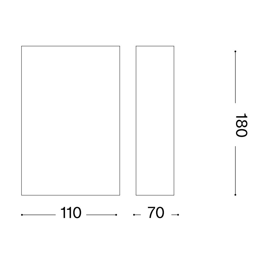 Ideal Lux - Væglampe FLASH 1xG9/40W/230V hvid