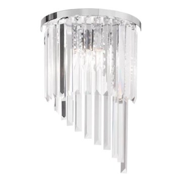 Ideal Lux - Væglampe i krystal CARLTON 3xE14/40W/230V skinnende krom