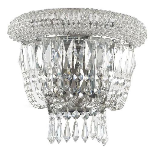 Ideal Lux - Væglampe i krystal DUBAI 2xE14/28W/230V skinnende krom