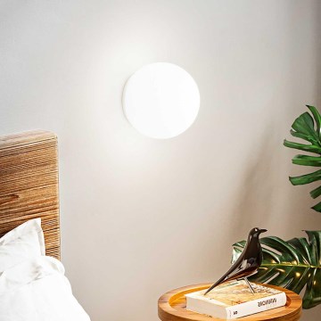 Ideal Lux - Væglampe MAPA 1xE27/42W/230V Ø 20 cm hvid