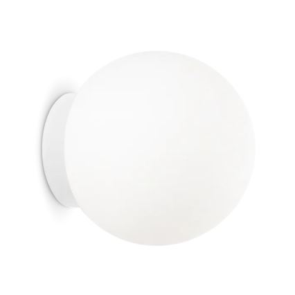 Ideal Lux - Væglampe MAPA 1xE27/42W/230V Ø 20 cm hvid