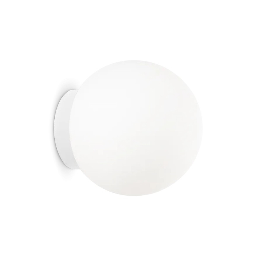 Ideal Lux - Væglampe MAPA 1xE27/42W/230V Ø 20 cm hvid