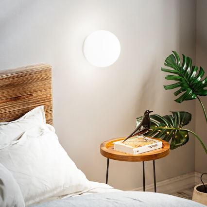 Ideal Lux - Væglampe MAPA 1xE27/42W/230V Ø 20 cm hvid