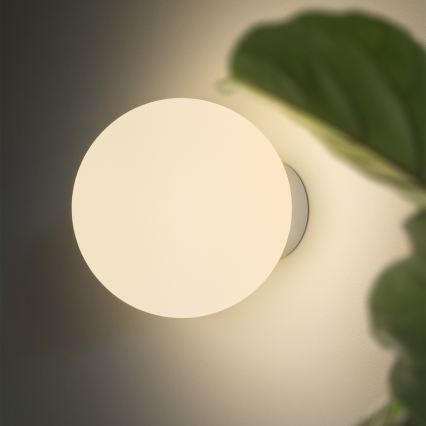 Ideal Lux - Væglampe MAPA 1xE27/42W/230V Ø 20 cm hvid