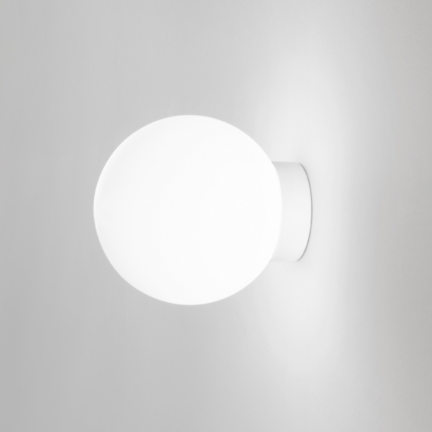 Ideal Lux - Væglampe MAPA 1xE27/42W/230V Ø 20 cm hvid