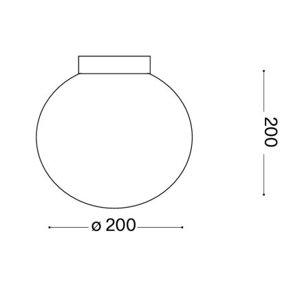 Ideal Lux - Væglampe MAPA 1xE27/42W/230V Ø 20 cm hvid