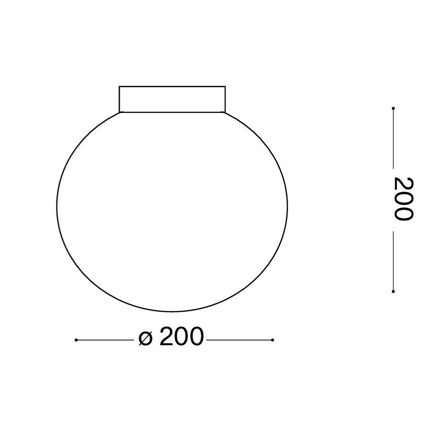 Ideal Lux - Væglampe MAPA 1xE27/42W/230V Ø 20 cm hvid