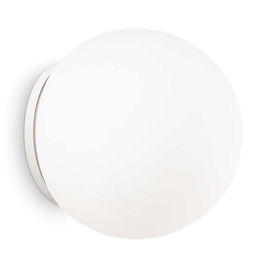 Ideal Lux - Væglampe MAPA 1xE27/42W/230V Ø 30 cm hvid