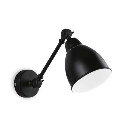 Ideal Lux - Væglampe NEWTON 1xE27/42W/230V sort