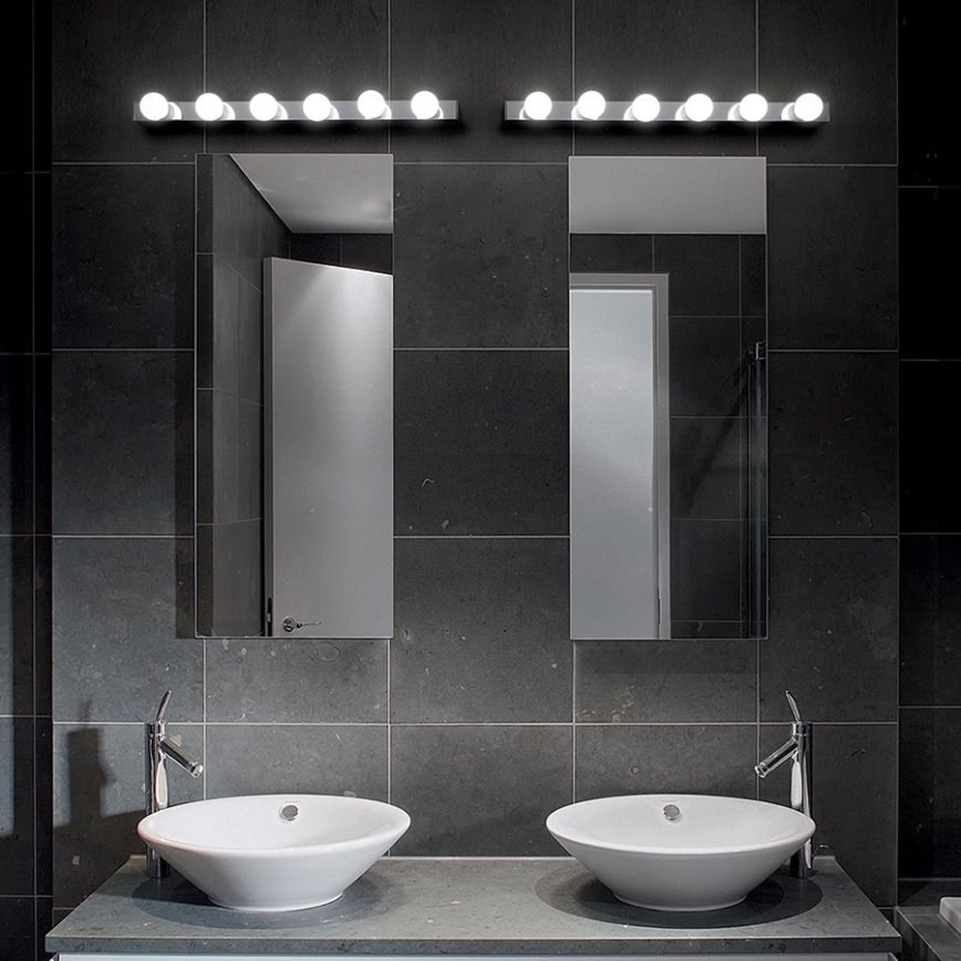 Ideal Lux - Væglampe PRIVE 6xE14/40W/230V skinnende krom
