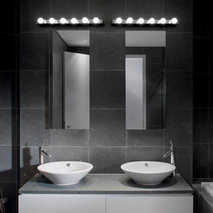 Ideal Lux - Væglampe PRIVE 8xE14/40W/230V skinnende krom