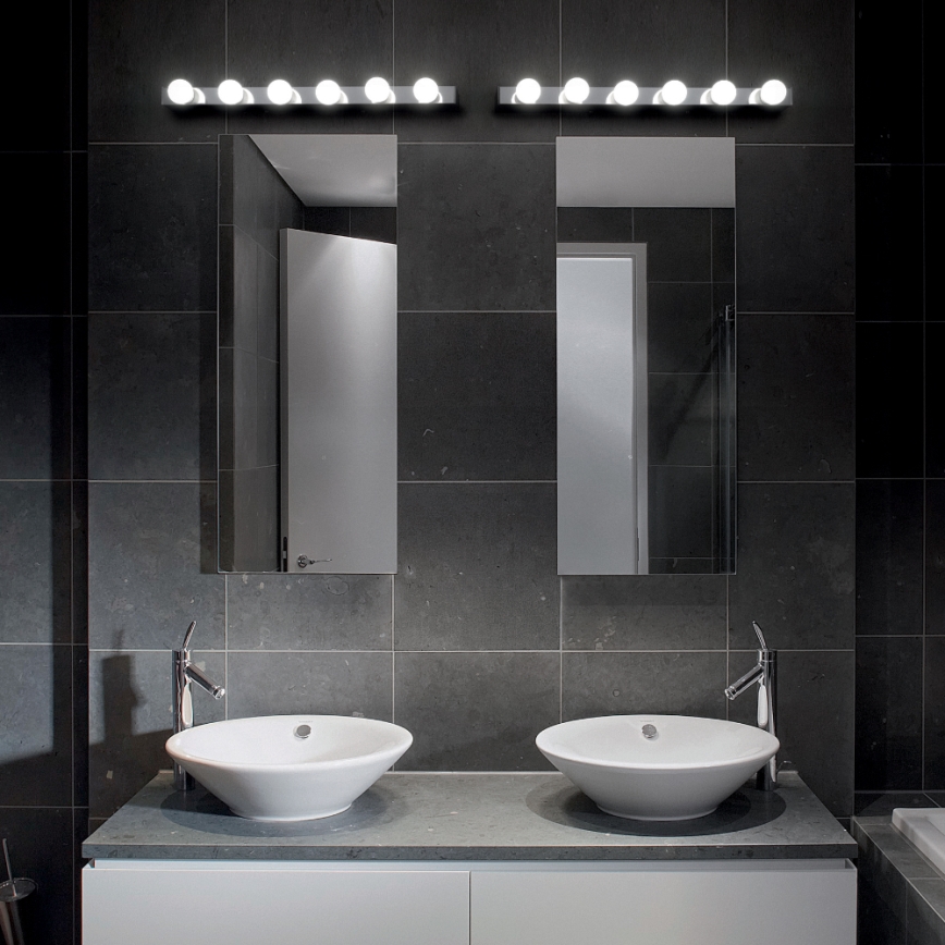 Ideal Lux - Væglampe PRIVE 8xE14/40W/230V skinnende krom