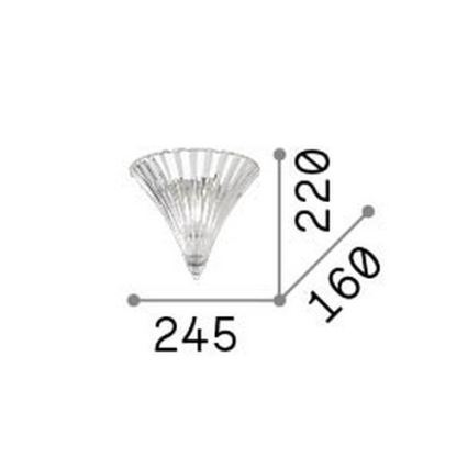 Ideal Lux - Væglampe SANTA 1xE14/40W/230V guld