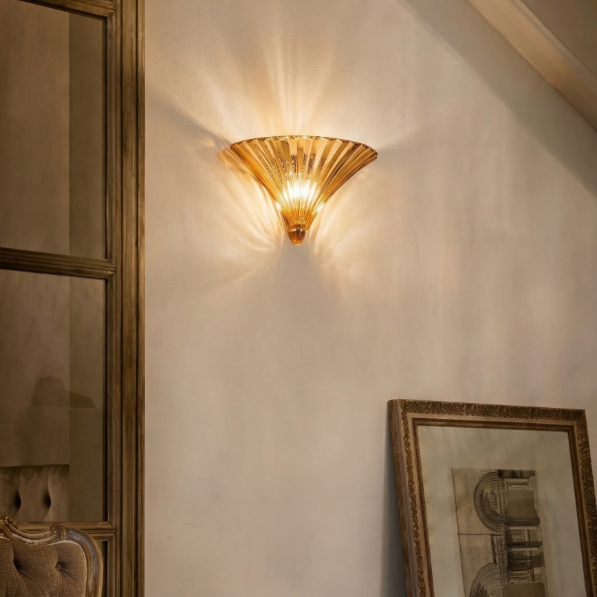 Ideal Lux - Væglampe SANTA 1xE14/40W/230V guld