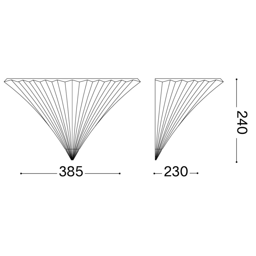 Ideal Lux - Væglampe SANTA 1xE14/40W/230V guld